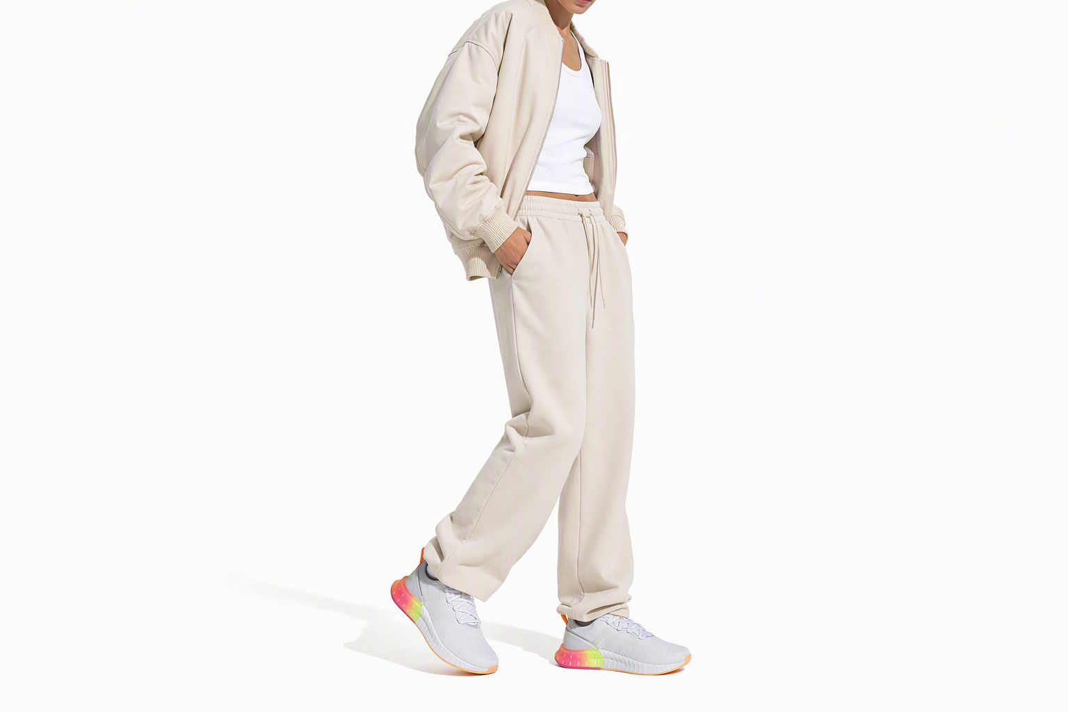 Order adidas neo Kaptir Super 低幫 跑步鞋 女款 白黃
