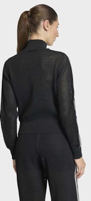 (Women) adidas Knit Crochet Firebird Track Top - Black KC6497 Order (Women) adidas Knit Crochet Firebird Track Top - Black KC6497