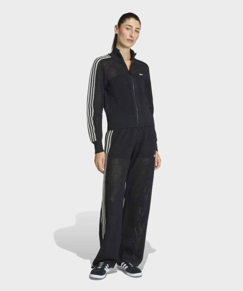 Shop (Women) adidas Knit Crochet Firebird Track Top - Black KC6497