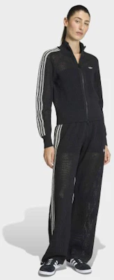 (Women) adidas Knit Crochet Firebird Track Top - Black KC6497 Shop (Women) adidas Knit Crochet Firebird Track Top - Black KC6497