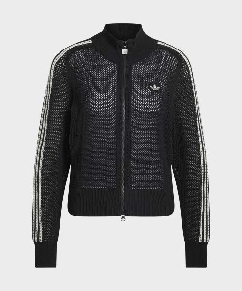 Details for (Women) adidas Knit Crochet Firebird Track Top - Black KC6497