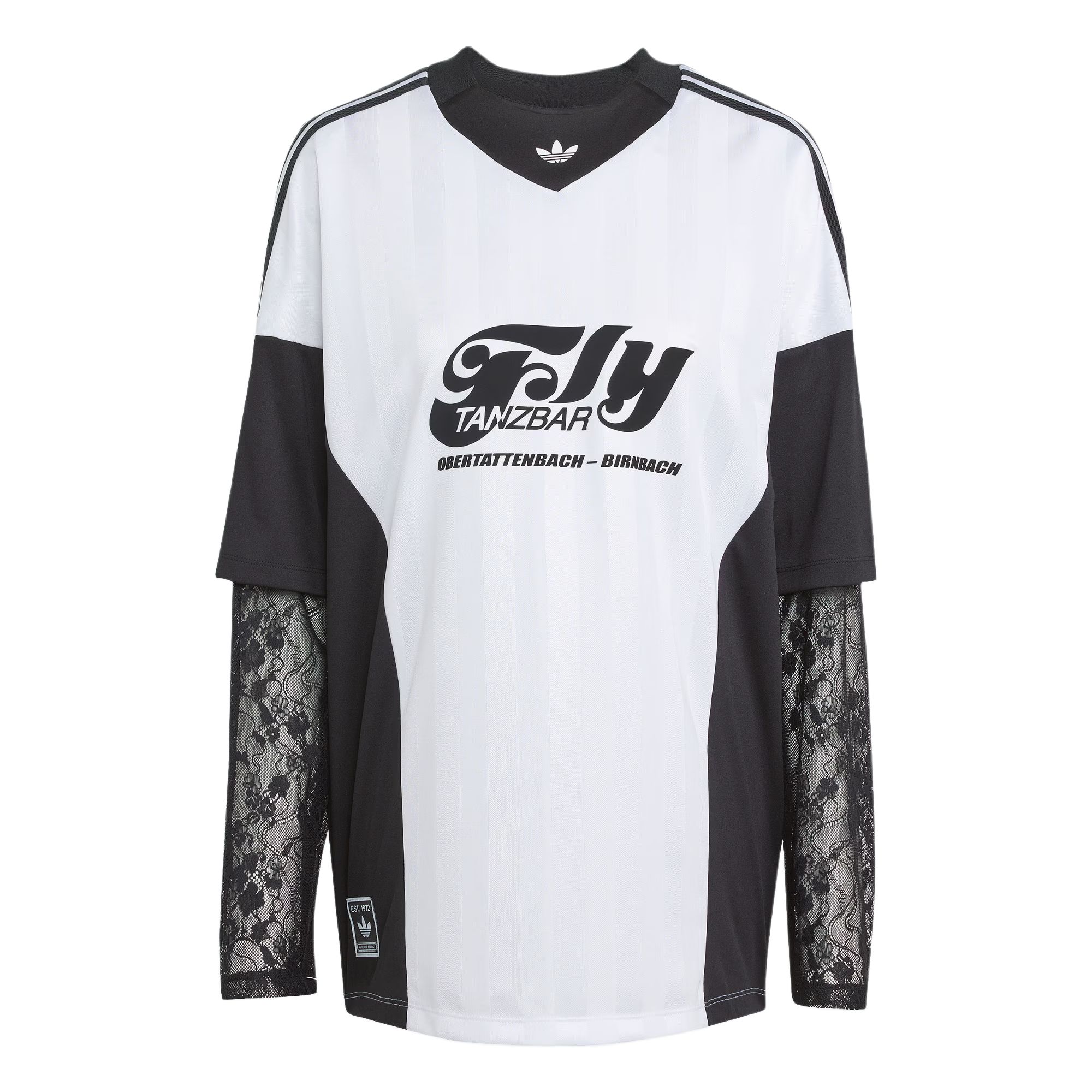 (Women) adidas LACE Long Sleeve Soccer Jersey White/Black Fashion Comfort KD2297