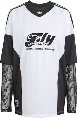 (Women) adidas LACE Long Sleeve Soccer Jersey White/Black Fashion Comfort KD2297 Buy (Women) adidas LACE Long Sleeve Soccer Jersey White/Black Fashion Comfort KD2297