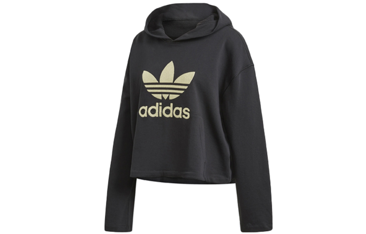 (Women) adidas LG Logo Pullover Sweatshirt Black FM2650