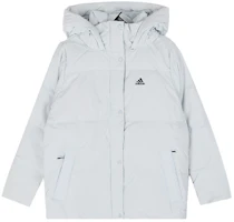 (Women) adidas Light Puffer Hooded Jacket in Light Blue - Winter Windproof EH3983 (Women) adidas Light Puffer Hooded Jacket in Light Blue - Winter Windproof EH3983