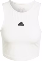 (Women) adidas Logo Cropped Sleeveless Tank Top White JD8185 (Women) adidas Logo Cropped Sleeveless Tank Top White JD8185