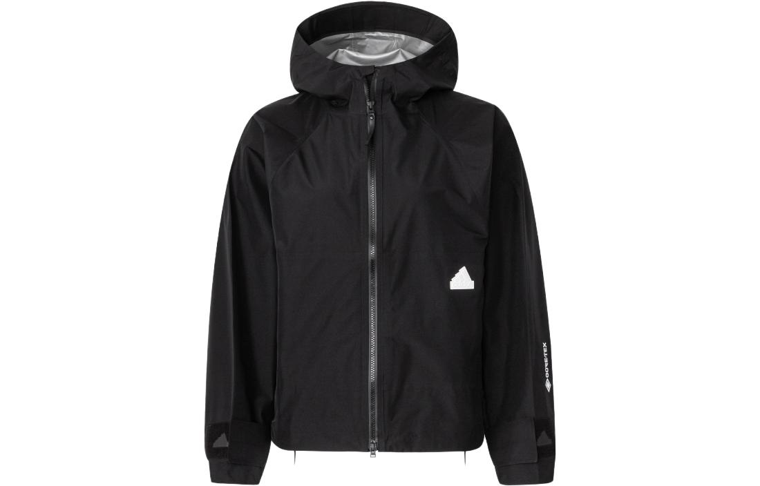 (Women) adidas Logo Design Hooded Jacket Black - Casual Sportswear HG4362