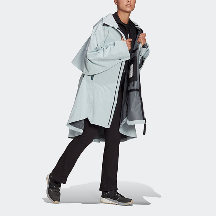 (Women) adidas Logo Print Long Colorblock Jacket - Green GP3104 圖 5