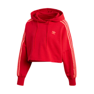 (Women) adidas Logo Print Pullover Sweatshirt Light Scarlet EJ9345