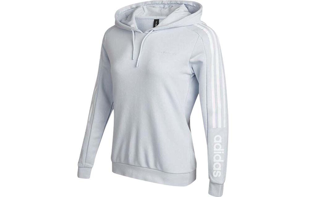 (Women) adidas Logo Print Zip Hoodie Blue H45112