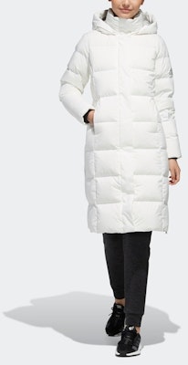 (W) Abrigo de Invierno adidas Long Down Parka Blanco con Capucha. EH3986 Shop (W) Abrigo de Invierno adidas Long Down Parka Blanco con Capucha. EH3986