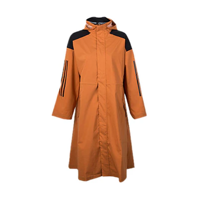 (Women) adidas Long Windbreaker Jacket with Hood - Khaki Brown ED1409