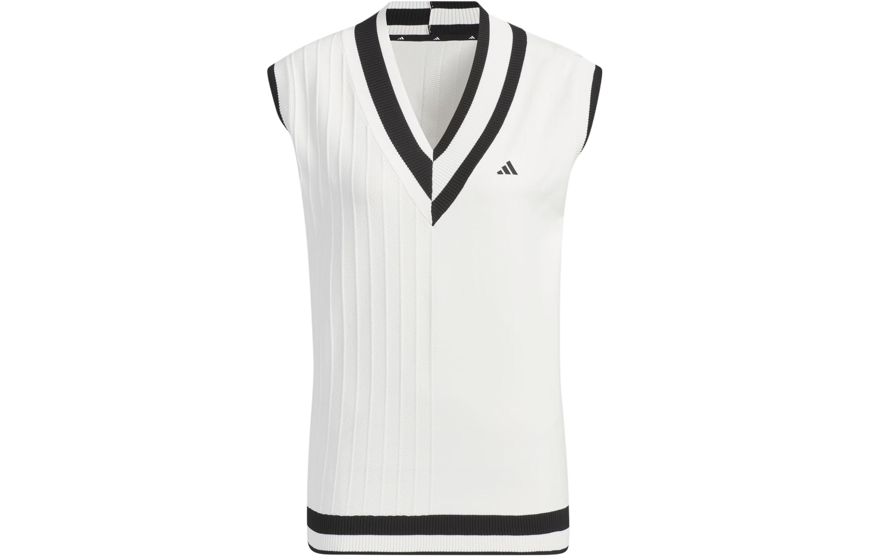 (Women) adidas Loose Fit Knit Golf Vest Multicolor White IK9799