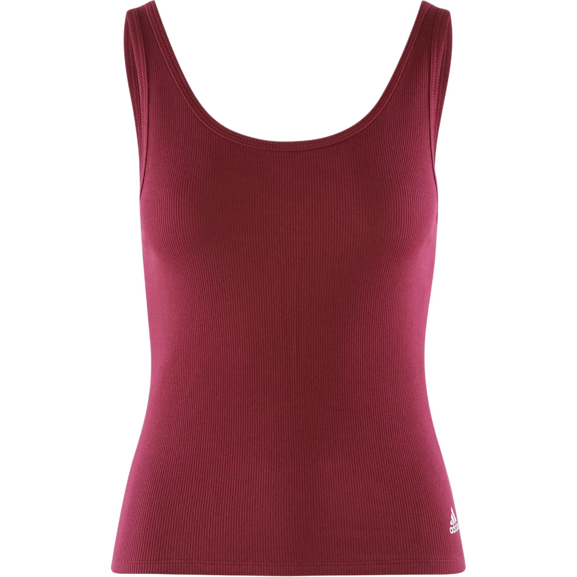 (Women) adidas Maroon Stretch Dry-Fit Breathable Comfort Tank Top 4A1H75-502