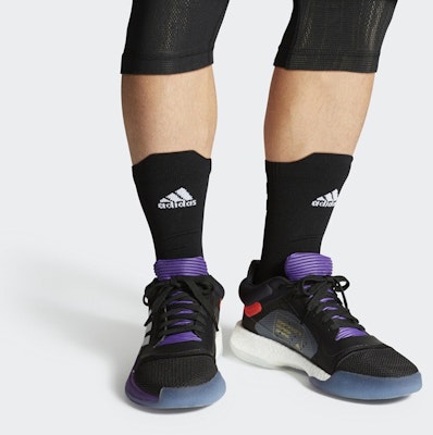 (W) adidas Marquee Boost Low 'Hitam/Solar Merah/Ungu Aktif' EE8571 Details for (W) adidas Marquee Boost Low 'Hitam/Solar Merah/Ungu Aktif' EE8571