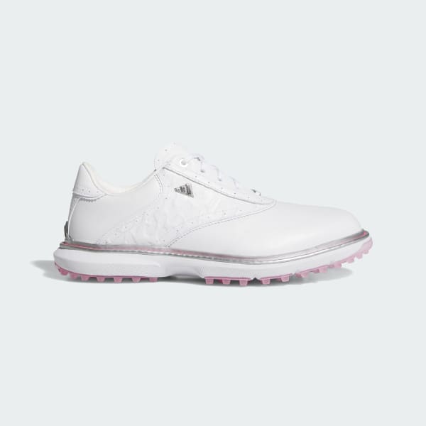 (Women) Adidas MC70 Spikeless Golf Shoes Cloud White/Silver Metallic/Lucid Pink HP7085