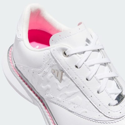 (W) Adidas MC70 無釘高爾夫鞋 雲白/銀色金屬/晶粉 HP7085 1