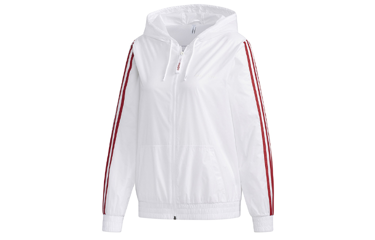 (Women) adidas MCKY&MNN Striped Zip Hoodie White EI4547