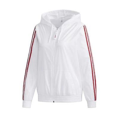 (Women) adidas MCKY&MNN Striped Zip Hoodie White EI4547