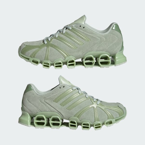 Sizing (W) アディダス メガ ゴーストライド スニーカー リネングリーン/マジックライム/リネングリーン JQ3762