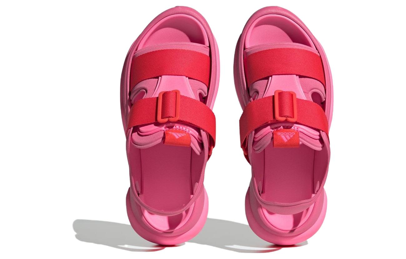 Shop （女款）adidas Mehana 涼鞋『粉紅融合亮紅』IF8182