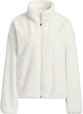 (Women) adidas Met Fur Jacket T1 White Zip-Up with Logo Embroidery HM7102 Buy (Women) adidas Met Fur Jacket T1 White Zip-Up with Logo Embroidery HM7102