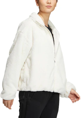 (Women) adidas Met Fur Jacket T1 White Zip-Up with Logo Embroidery HM7102 Purchase (Women) adidas Met Fur Jacket T1 White Zip-Up with Logo Embroidery HM7102