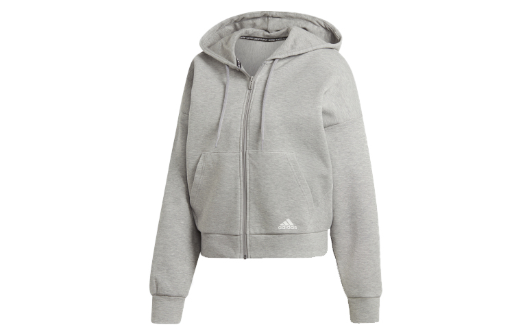 (Women) adidas MH 3-Stripes Hoodie Jacket Grey EB3823