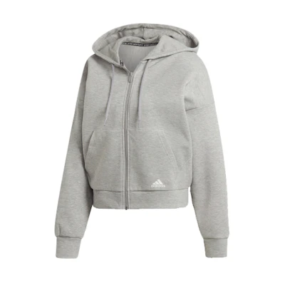 (Women) adidas MH 3-Stripes Hoodie Jacket Grey EB3823