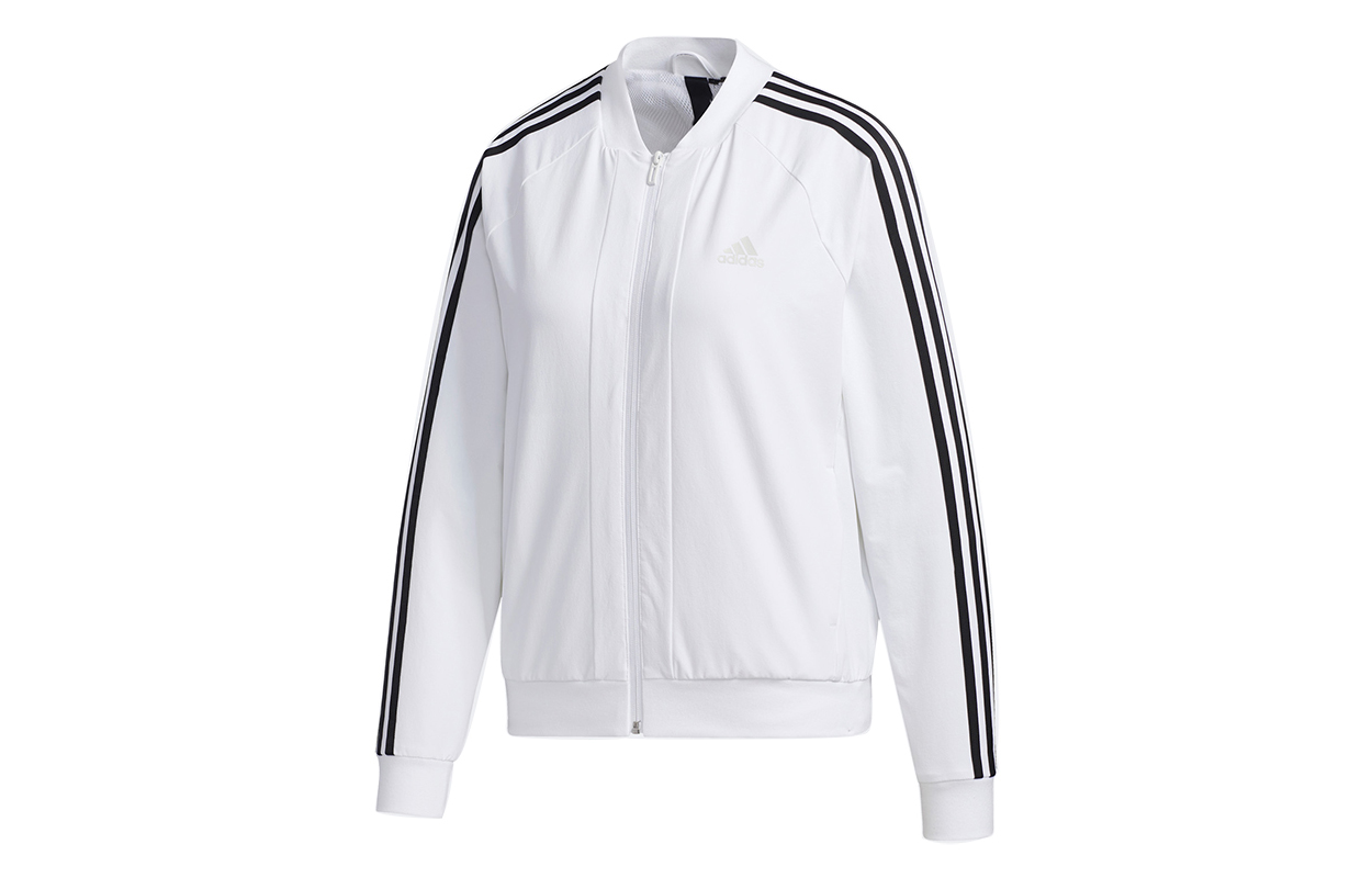 (Women) adidas MH WV 3-Stripes Bomber Retro Track Jacket White GF0182