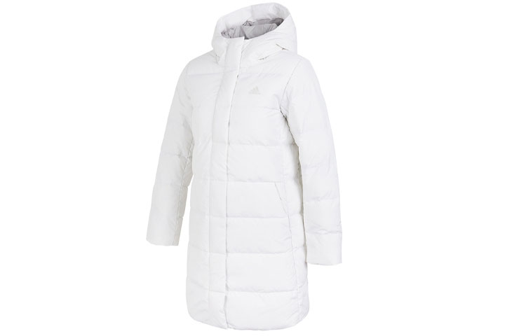 Order (Women) adidas Mid-Length Down Jacket Winter Hooded Coat White H23072
