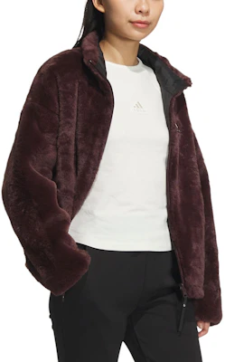(Women) adidas Modern Reversible Fur Jacket Dark Gray Brown Casual Long Sleeve JX6837 Shop (Women) adidas Modern Reversible Fur Jacket Dark Gray Brown Casual Long Sleeve JX6837