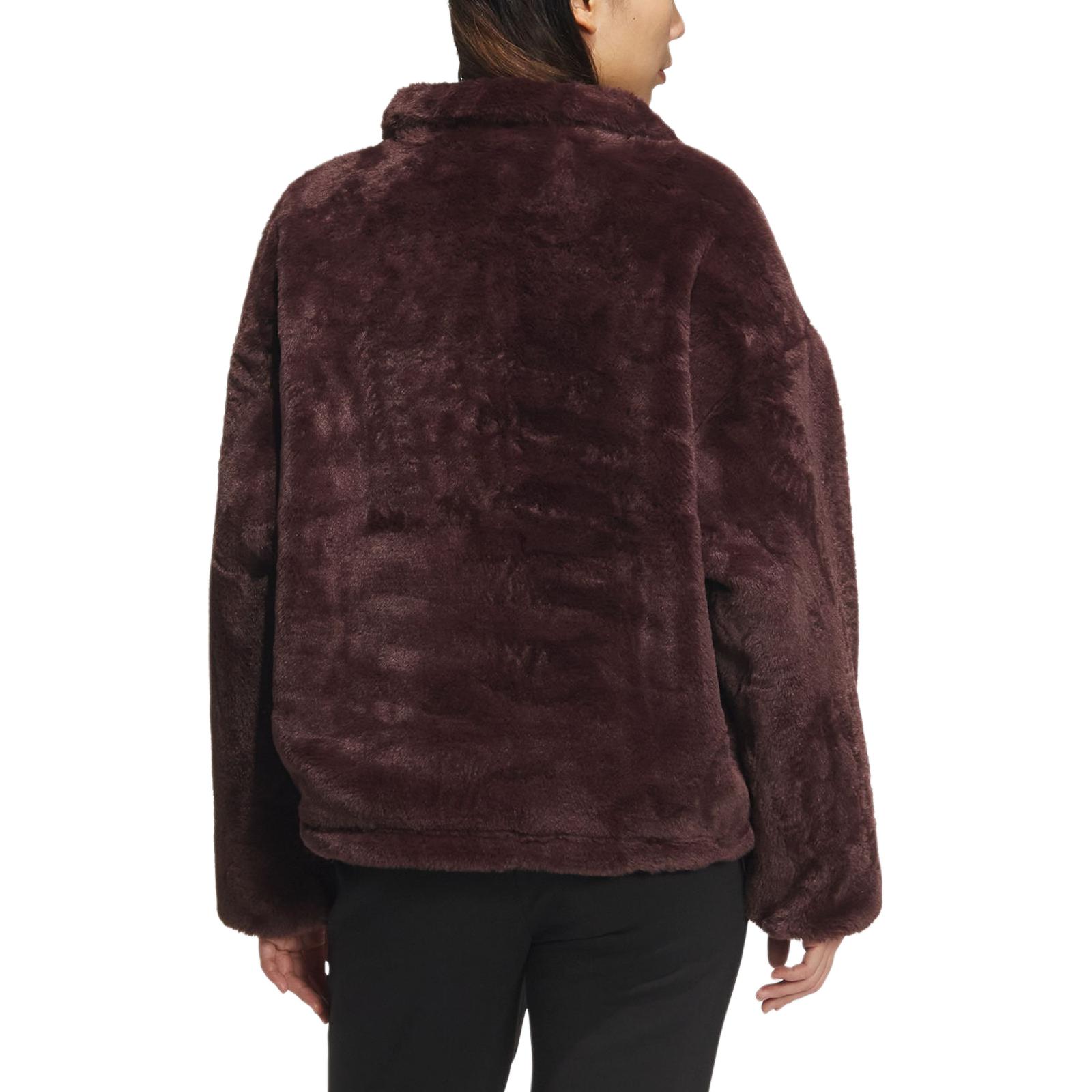 Purchase (Women) adidas Modern Reversible Fur Jacket Dark Gray Brown Casual Long Sleeve JX6837