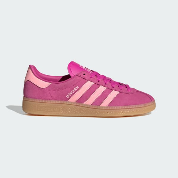 (Women) Adidas Munich Muenchen Sneakers Semi Lucid Fuchsia/Glow Pink/Gum JS3998