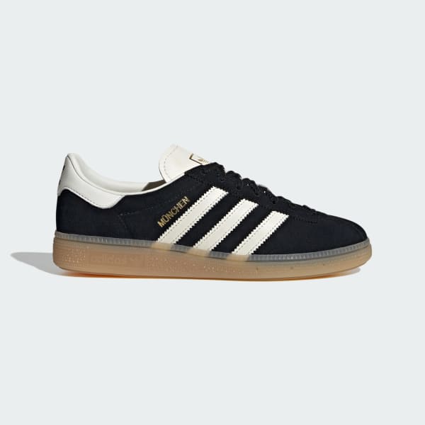 (Women) Adidas Munich Shoes Core Black/Off White/Gum IH4206