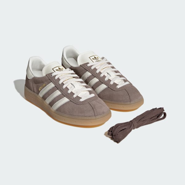 Sizing (W) 阿迪达斯慕尼黑鞋 地层棕/米白/生胶底 IH4208