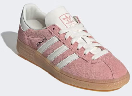 (W) Adidas München Wonder Mauve/Wit/Zilver Metallic JS3992 Details for (W) Adidas München Wonder Mauve/Wit/Zilver Metallic JS3992