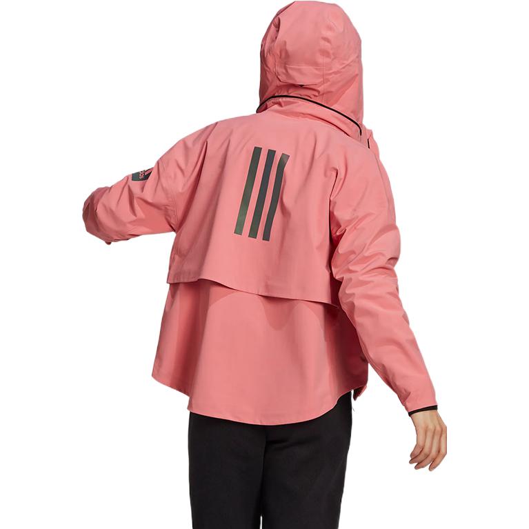 Shop (W) 阿迪达斯MYSHELTER粉色标志拉链连帽夹克 GL1009