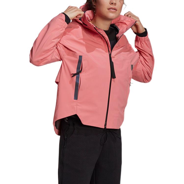 Purchase (W) 阿迪达斯MYSHELTER粉色标志拉链连帽夹克 GL1009