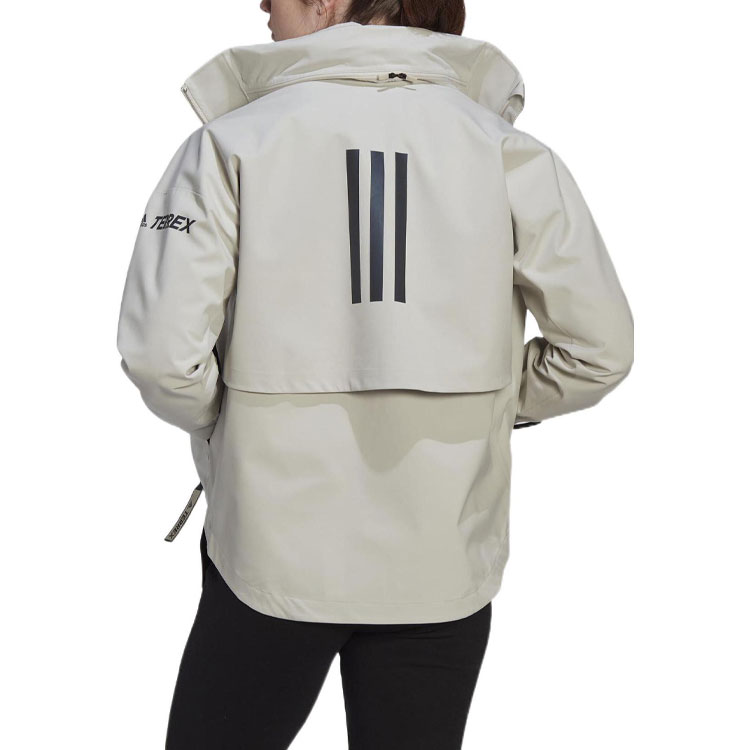 (Women) adidas MYSHELTER Terrex CW RR Grey Letter Print Zip-Up Hooded Jacket HG6024 圖 4