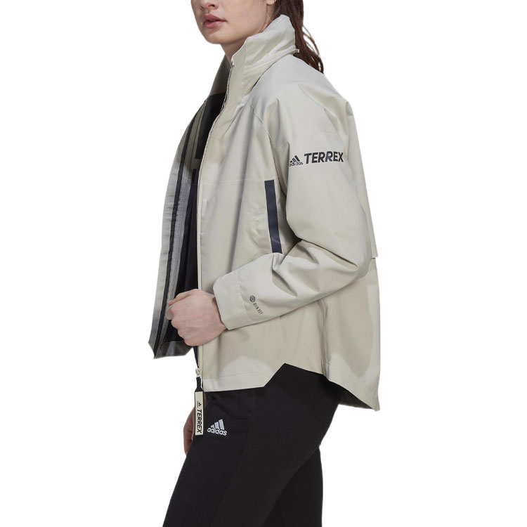 (Women) adidas MYSHELTER Terrex CW RR Grey Letter Print Zip-Up Hooded Jacket HG6024 圖 5