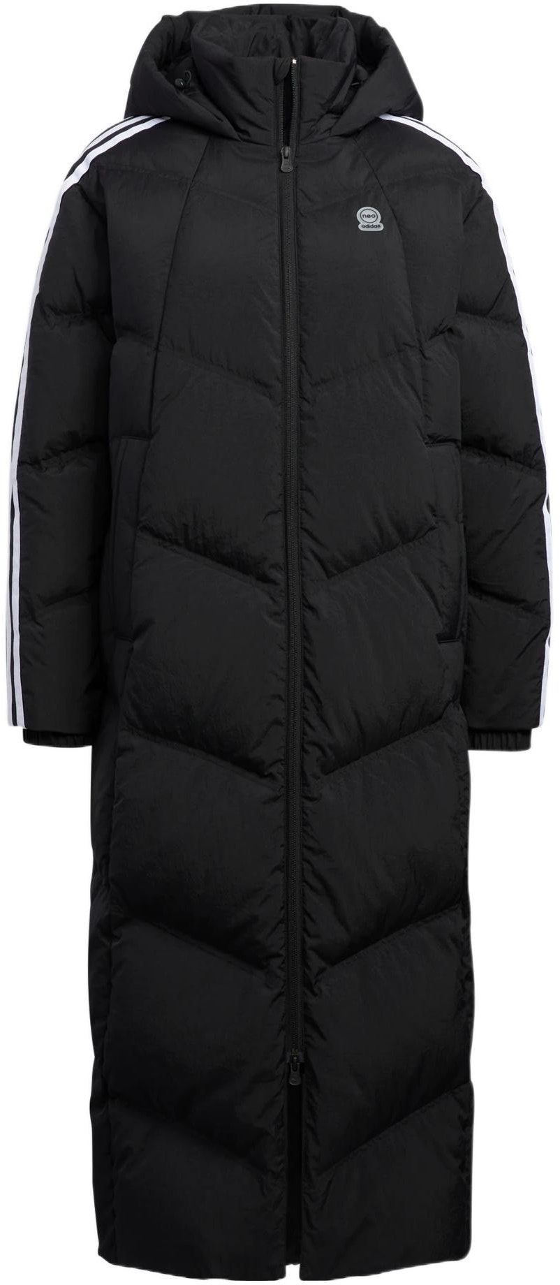 women-adidas-neo-long-hooded-down-jacket-black-with-logo-and-three-stripe-details-hn-9866