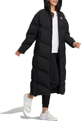 (Women) adidas Neo Long Hooded Down Jacket Black with Logo and Three Stripe Details. HN9866 Purchase (Women) adidas Neo Long Hooded Down Jacket Black with Logo and Three Stripe Details. HN9866