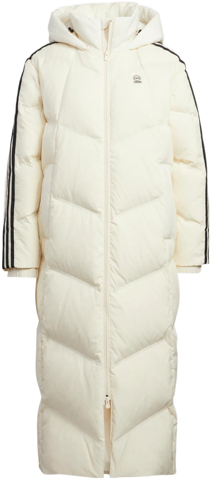 women-adidas-neo-white-logo-print-puffer-jacket-with-hood-and-zipper-hn-9865