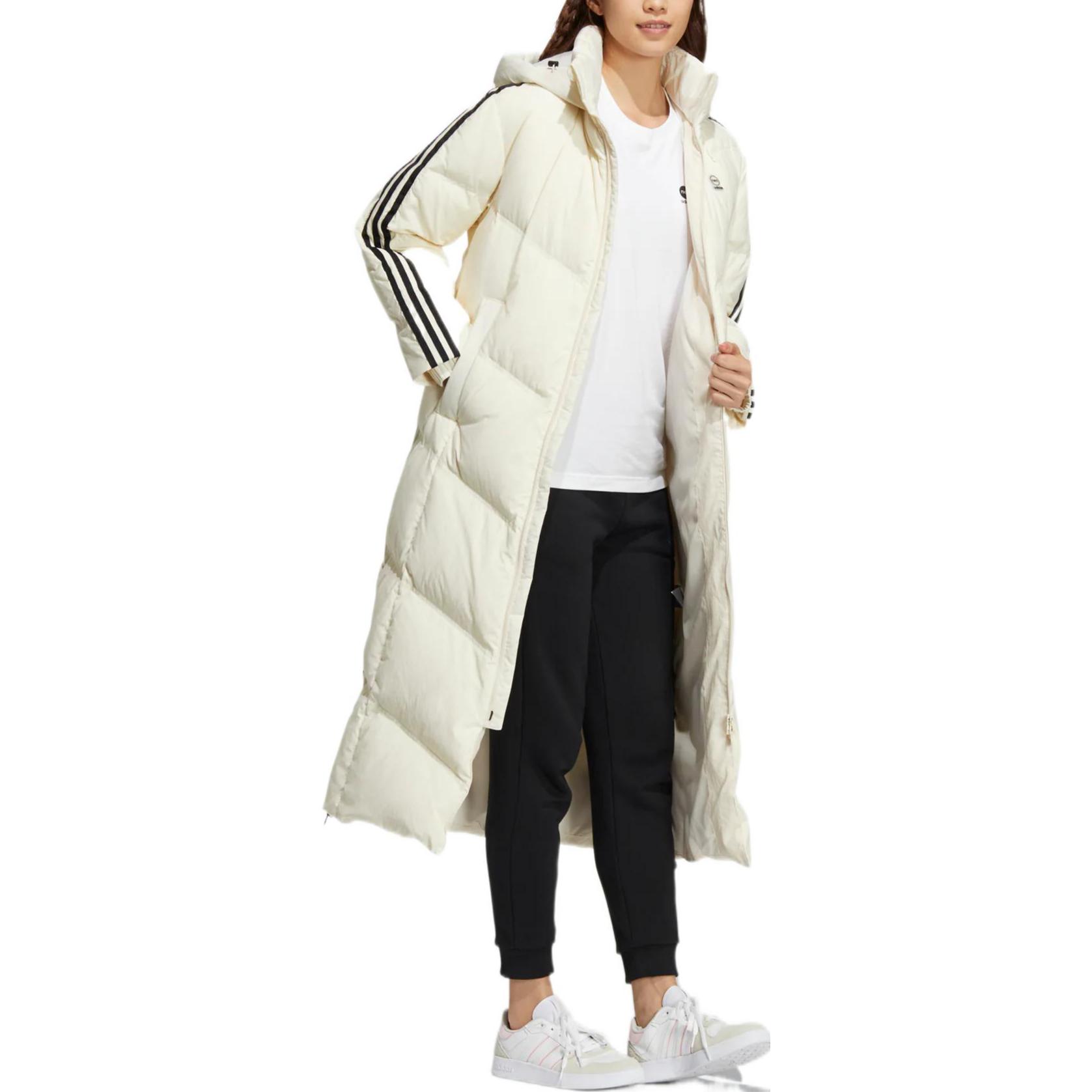 Purchase (Women) adidas Neo  White Logo Print Puffer Jacket with Hood and Zipper. HN9865