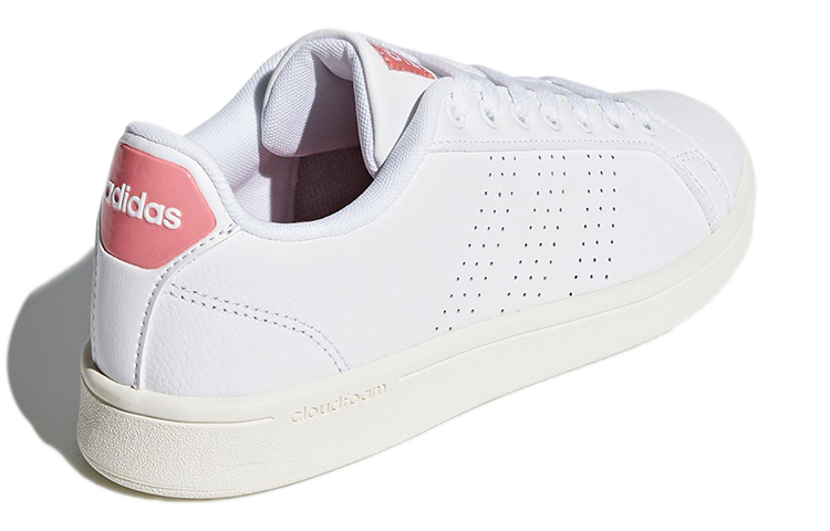 Shop adidas neo Cf Advantage Cl 防滑輕便休閒板鞋 女款 閃亮白色