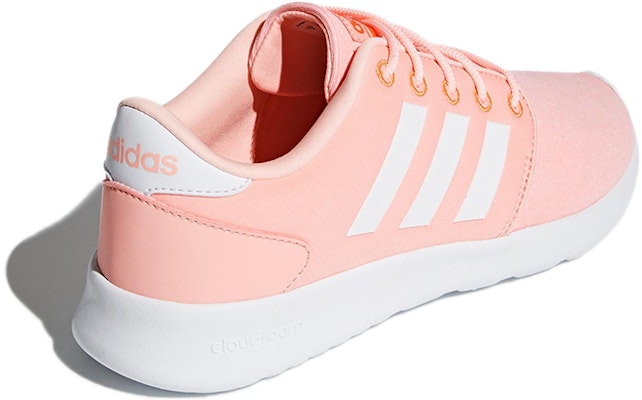 adidas neo Cf QT Racer 舒適 防滑 低筒 跑步鞋 女款 珊瑚粉 Shop adidas neo Cf QT Racer 舒適 防滑 低筒 跑步鞋 女款 珊瑚粉
