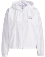(Women) adidas Neo Colorblock 3-Stripes Hoodie Jacket - White H45099 (Women) adidas Neo Colorblock 3-Stripes Hoodie Jacket - White H45099