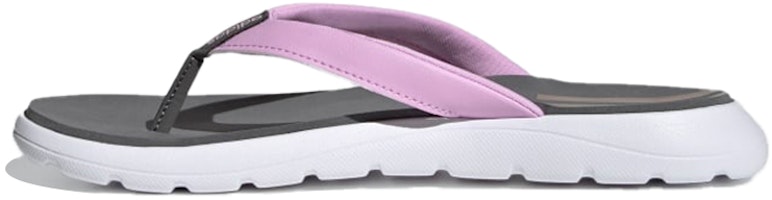 (Women) adidas neo Comfort Flip-Flops Slippers Grey/Purple FY8658 (Women) adidas neo Comfort Flip-Flops Slippers Grey/Purple FY8658