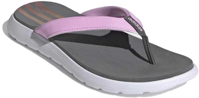 (Women) adidas neo Comfort Flip-Flops Slippers Grey/Purple FY8658 Lookbook (Women) adidas neo Comfort Flip-Flops Slippers Grey/Purple FY8658